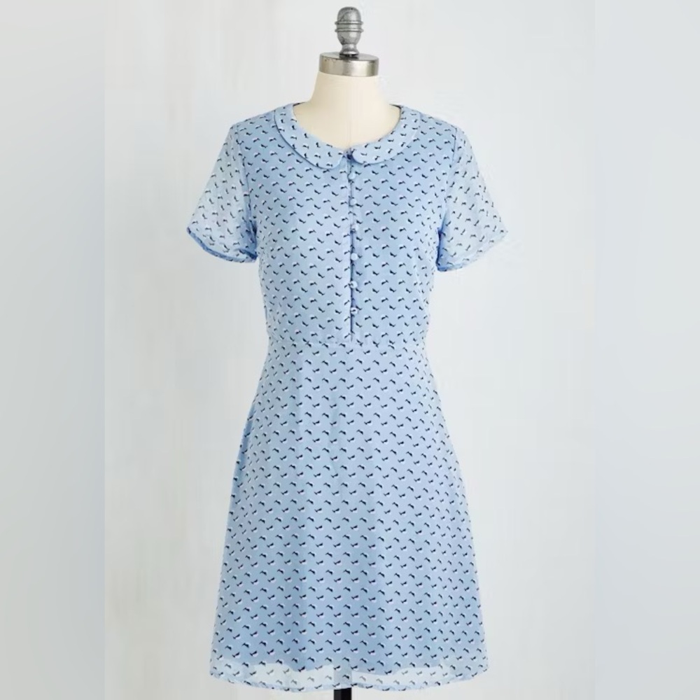 Modcloth Fine Feathered Fancy Dress